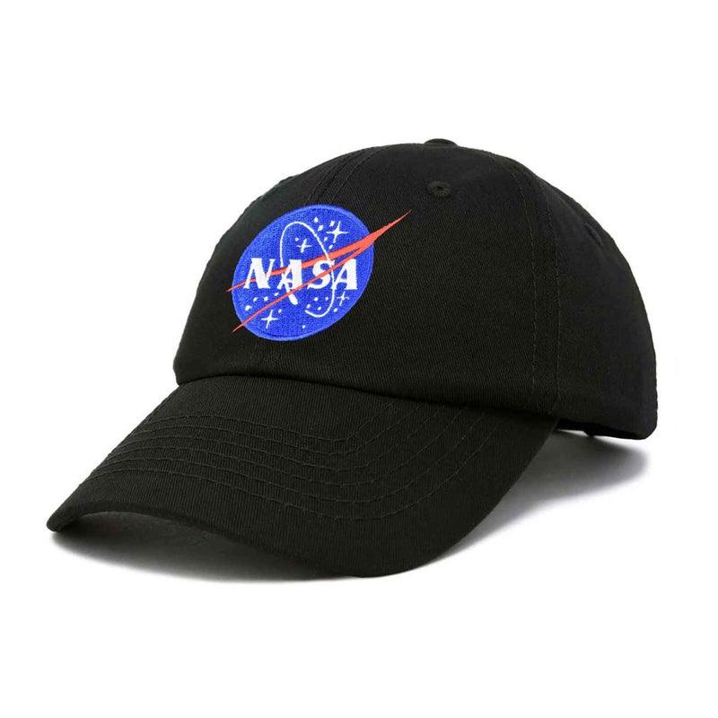DALIX NASA Embroidered Mens Womens Cotton Dad Hat Baseball Cap Adjustable in Black - Image 5